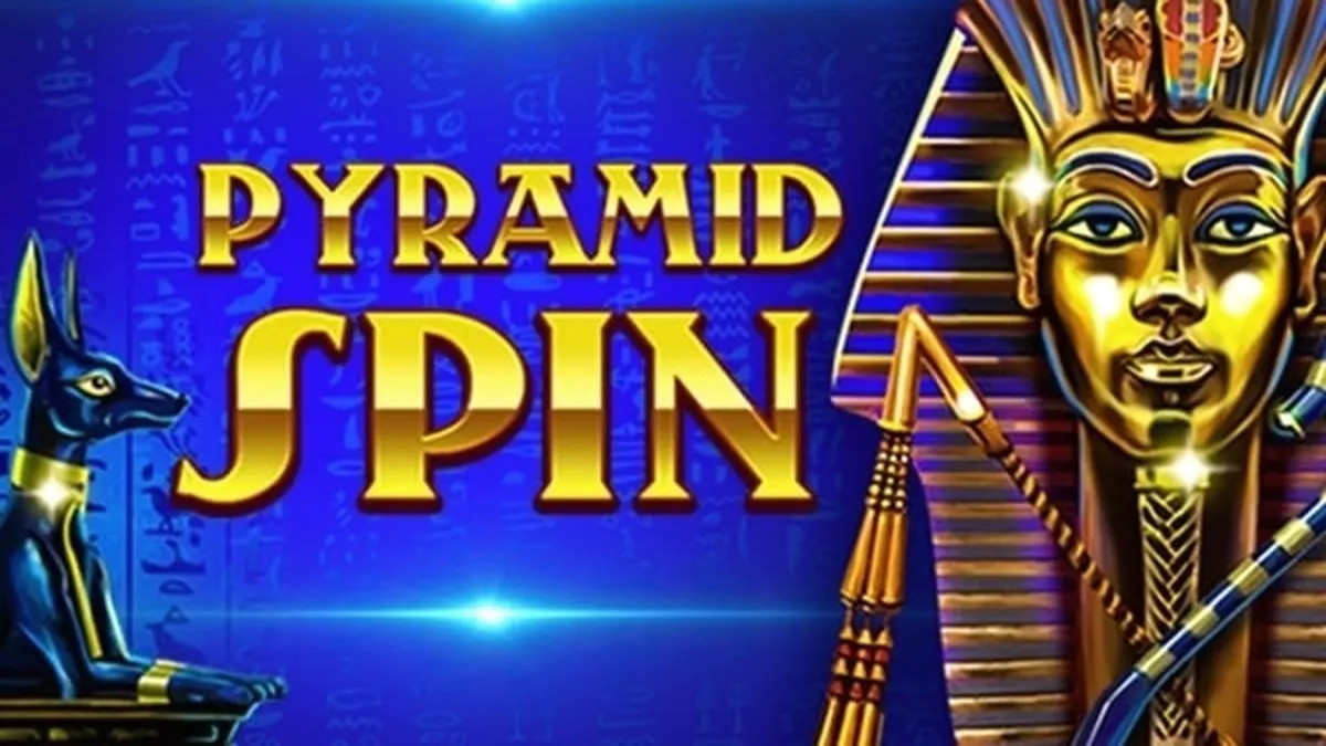 Pyramid Spin slot machine interface na nagpapakita ng mga sinaunang simbolo